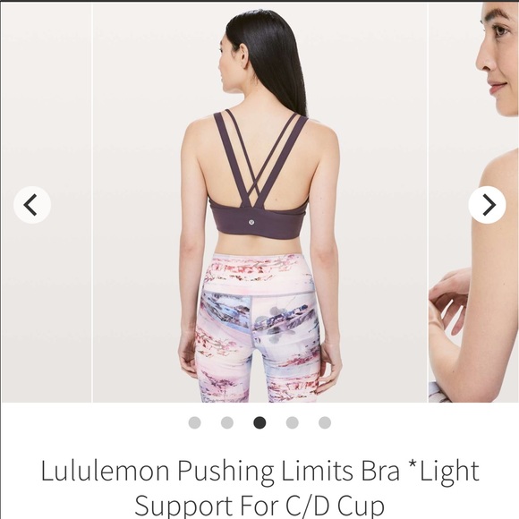 Lululemon Pushing Limits Bra C/D cups in Cyber - Picture 2 of 6